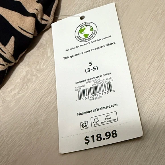 No Boundaries Black and Tan Tropical Maxi Dress - Picture 3 of 10